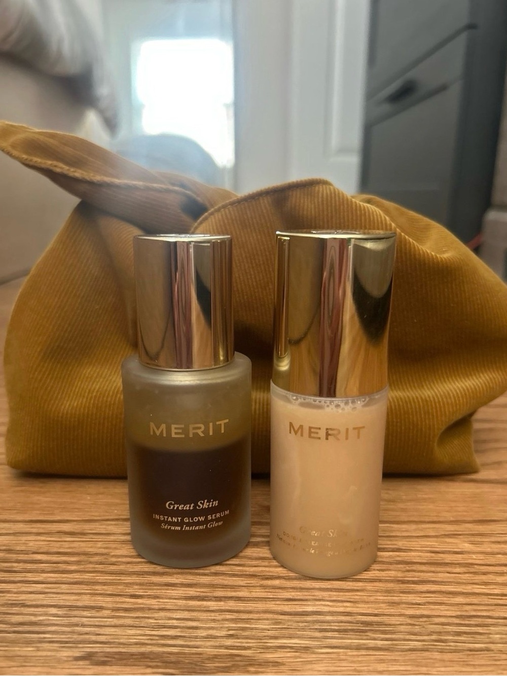 Merit Skincare Products - Never Used - Glow Serum & Double Cleansing Face Wash